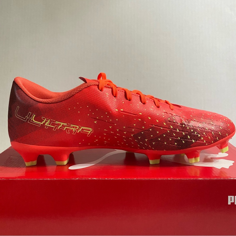 Puma, Men Size 11, Ultra Play FG/AG, Coral-Fizzy, Light-Black - Picture 12 of 14